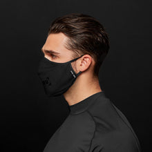 Load image into Gallery viewer, 0378. Polygiene® Form-Fitting Face Mask (Pack of 2) - Black/Black