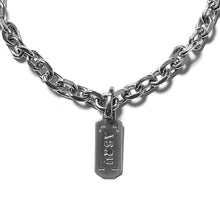 Load image into Gallery viewer, Bold Chain Necklace with Dog Tag - Stainless Steel
